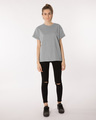 Shop Grey Sky Melange Boyfriend T-Shirt-Full