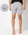 Shop Men's Grey All Over Printed Boxers-Front