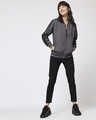 Shop Women's Grey Relaxed Fit Bomber Jacket