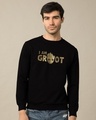 Shop Groot Face Fleece Light Sweatshirts (GOTGL)-Front