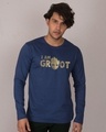 Shop Groot Face Full Sleeve T-Shirt (GOTGL)-Front