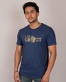 Shop Groot Face Half Sleeve T-Shirt (GOTGL)-Front