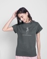 Shop Grow Positive Thoughts Boyfriend T-Shirt Nimbus Grey-Front