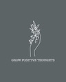 Shop Grow Positive Thoughts Boyfriend T-Shirt Nimbus Grey-Full