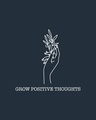Shop Grow Positive Thoughts Crewneck Varsity Rib T-Shirt Multicolor-Full