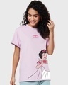 Shop Women's Purple Grumpy & Gorgeous Graphic Printed Boyfriend T-shirt-Front