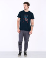 Shop Grunge Captain America Half Sleeve T-Shirt (AVL)