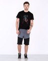 Shop Grunge Captain America Half Sleeve T-Shirt (AVL)