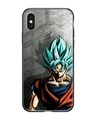 Shop Grunge Goku Premium Glass Case for Apple iPhone XS (Shock Proof,Scratch Resistant)-Front