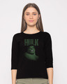 Shop Grunge Hulk Round Neck 3/4th Sleeve T-Shirt (AVL)-Front