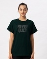 Shop Grunge Never Quit Boyfriend T-Shirt-Front