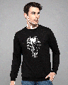 Shop Grunge Skull Logo Glow In Dark Fleece Light Sweatshirt-Front