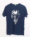 Shop Grunge Skull Logo Glow In Dark Half Sleeve T-Shirt -Front