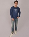 Shop Grunge Superman Glow In Dark Fleece Light Sweatshirt (SL)-Design
