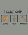 Shop Gujarati Goals Half Sleeve T-Shirt Meteor Grey-Full