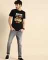 Shop Men's Black Gyaan Typography T-shirt-Full