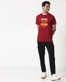 Shop Gyaan Half Sleeve T-Shirt Cherry Red-Full
