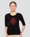 Shop Haa Chhand Jivala Round Neck 3/4th Sleeve T-Shirt-Front