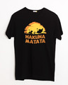 Shop Hakuna Matata Sunset Half Sleeve T-Shirt (DL)-Front