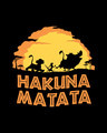 Shop Hakuna Matata Sunset Half Sleeve T-Shirt (DL)