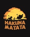 Shop Hakuna Matata Sunset Round Neck 3/4th Sleeve T-Shirt (DL)-Full