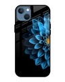 Shop Half Blue Flower Premium Glass Case for Apple iPhone 13 Mini (Shock Proof, Scratch Resistant)-Front