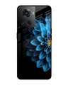 Shop Half Blue Flower Premium Glass Case for OnePlus 10R 5G (Shock Proof, Scratch Resistant)-Front