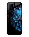 Shop Half Blue Flower Premium Glass Case for OnePlus 8T (Shock Proof, Scratch Resistant)-Front