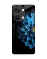 Shop Half Blue Flower Premium Glass Case for OnePlus Nord 3 5G (Shock Proof, Scratch Resistant)-Front