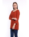 Shop Women's Orange Front Open Buttoned Top-Design