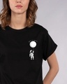 Shop Hanging Astronaut Pocket Boyfriend T-Shirt-Front