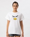 Shop Hangry Bird Boyfriend T-Shirt-Front