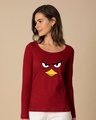 Shop Hangry Bird Scoop Neck Full Sleeve T-Shirt-Front