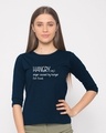 Shop Hangry Round Neck 3/4th Sleeve T-Shirt-Front