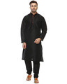 Shop Solid 2 Pics Ethnic Black Kurta Set-Front