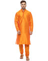 Shop Men's Solid Long Kurta-Front