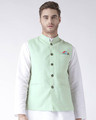 Shop Solid Casual Nehru Jacket-Front