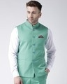 Shop Solid Casual Nehru Jacket-Front