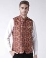 Shop Printed Casual Nehru Jacket-Front