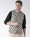 Shop Printed Casual Nehru Jacket-Front