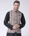 Shop Printed Casual Nehru Jacket-Front