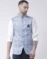 Shop Printed Casual Nehru Jacket-Front