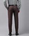 Shop Mens Brown Solid Casual Trouser-Design