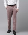 Shop Mens Rosegold Solid Casual Trouser-Front