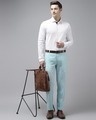 Shop Mens Linen Cotton Solid Casual Trouser-Full
