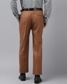 Shop Mens Brown Solid Casual Trouser-Design