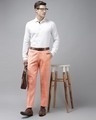 Shop Mens Linen Cotton Solid Casual Trouser-Full