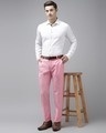Shop Mens Pink Solid Casual Trouser-Full