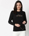 Shop Happiness Colorful Fleece Sweatshirt Black-Front