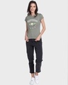 Shop Women's Grey Happiness Go Round Graphic Printed T-shirt-Design